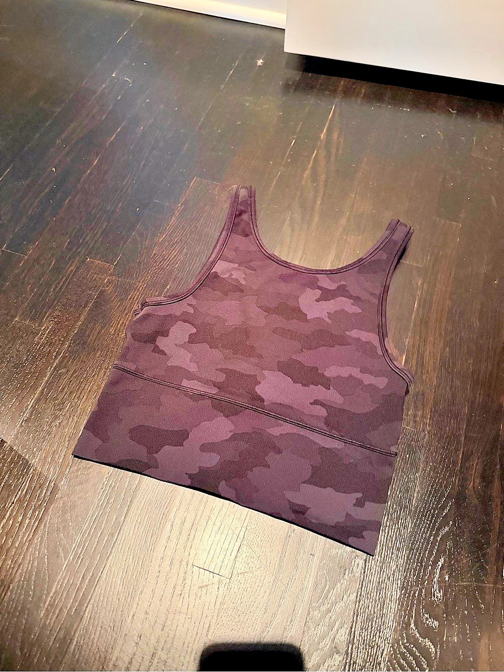 Lululemon Align Tank Camo Crop Top Purple & Black
